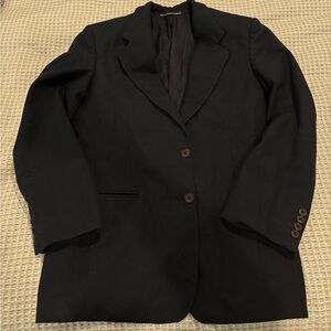 Men’s Balenciaga Navy Blue Suit Jacket Blazer Size 46